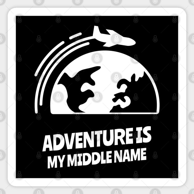 adventure is my middle name Sticker by juinwonderland 41